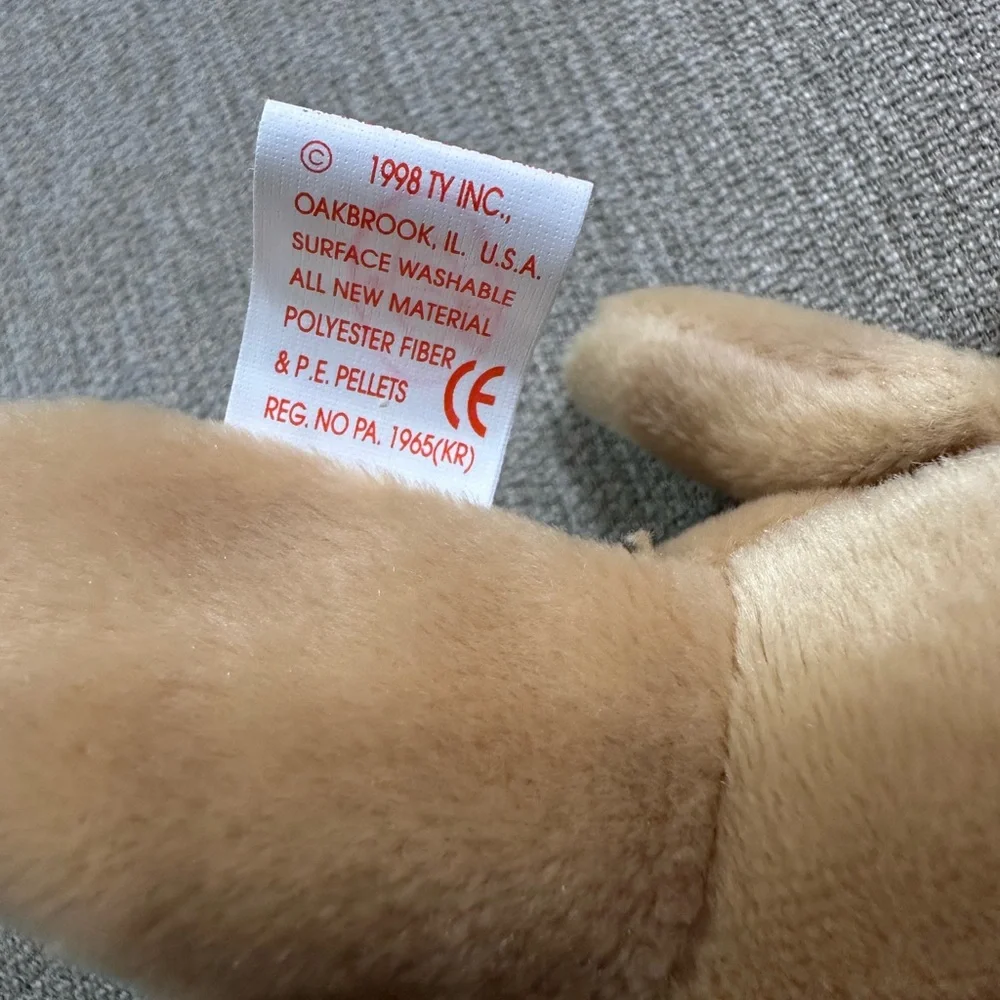 Ty Beanie Babies Cream Plush Dog